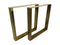 Rectangular dining table Zurich - 180x90x73 - Black/Gold - Acacia/metal