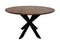 Dining table Mozaik Verona round - 100x100x77 - Natural/black - Mango wood/metal