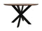 Dining table Mozaik Verona round - 100x100x77 - Natural/black - Mango wood/metal