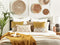 Beliani WOODI - Decorative cushion - Yellow - 45 x 45 cm - Cotton