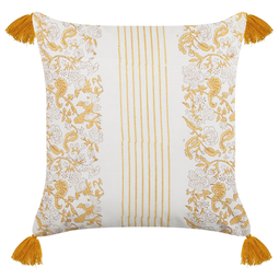Beliani BILOBA - Decorative cushion set of 2 - Yellow - 45 x 45 cm - Cotton