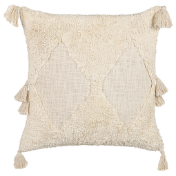 Beliani AVIUM - Decorative cushion set of 2 - Beige - 45 x 45 cm - Cotton