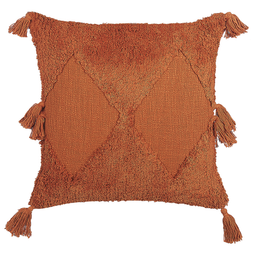 Beliani AVIUM - Decorative cushion set of 2 - Orange - 45 x 45 cm - Cotton