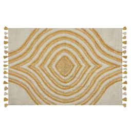 Beliani BINGOL - Short pile rug - Beige - 140 x 200 cm - Cotton