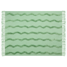 Beliani KHARI - Plaid - Green - 125 x 150 cm - Cotton