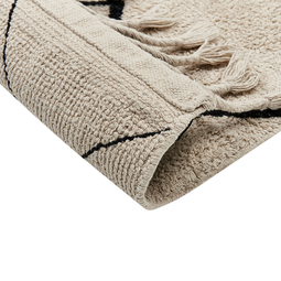 Beliani ERLER - Short pile rug - Beige - 160 x 230 cm - Cotton