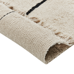 Beliani NURU - Short pile rug - Beige - 160 x 230 cm - Cotton