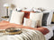 Beliani PILEA - Decorative cushion set of 2 - Light beige - 45 x 45 cm - Polyester