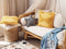 Beliani RHOEO - Decorative cushion - Yellow - 45 x 45 cm - Cotton