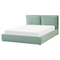 Beliani BAJONNA - Bed with storage space - Green - 160 x 200 cm - Velvet