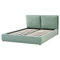 Beliani BAJONNA - Bed with storage space - Green - 160 x 200 cm - Velvet