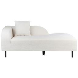 Beliani LE CRAU - Chaise longue - Wit - Linkerzijde - Polyester