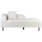 Beliani LE CRAU - Chaise longue - Wit - Linkerzijde - Polyester