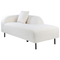 Beliani LE CRAU - Chaise longue - White - Left side - Polyester