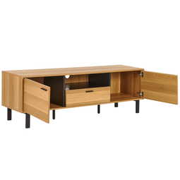Beliani CLAREMONT - TV cabinet - Light wood color - MDF