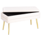 Beliani DURHAM - Bench - White - Velvet