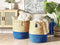 Beliani GAJAR - Baskets set of 2 - Beige/Blue - Jute
