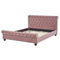 Beliani AVALLON - Waterbed - Pink - 160 x 200 cm - Velvet
