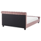 Beliani AVALLON - Waterbed - Pink - 160 x 200 cm - Velvet