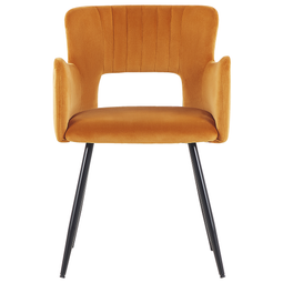 Beliani SANILAC - Dining room chair set of 2 - Orange - Velvet