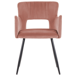 Beliani SANILAC - Dining room chair set of 2 - Pink - Velvet