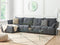 Beliani TOMRA - Corner sofa - Dark gray - Polyester
