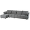 Beliani TOMRA - Corner sofa - Dark gray - Polyester