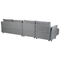 Beliani TOMRA - Corner sofa - Dark gray - Polyester