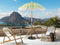 Beliani MONDELLO - Parasol - Green/White - Polyester