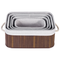 Beliani TALPE - Baskets set of 5 - Brown - Bamboo wood