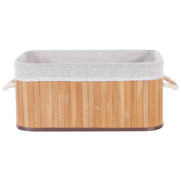 Beliani TALPE - Baskets set of 5 - Light wood color - Bamboo wood