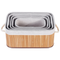 Beliani TALPE - Baskets set of 5 - Light wood color - Bamboo wood