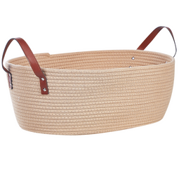 Beliani GISSAR - Baskets set of 2 - Beige - Cotton