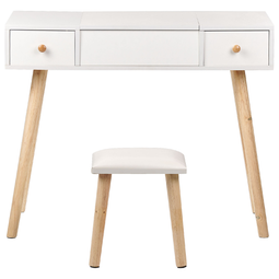 Beliani BRIOUDE - Dressing table set - White - Fibreboard
