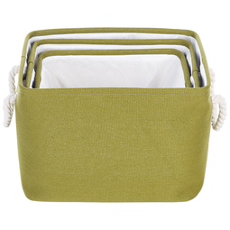 Beliani DARQAB - Baskets set of 3 - White - Polyester