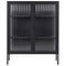 Beliani LERRYN - Display cabinet - Black - Steel