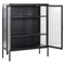 Beliani LERRYN - Display cabinet - Black - Steel