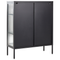 Beliani LERRYN - Display cabinet - Black - Steel
