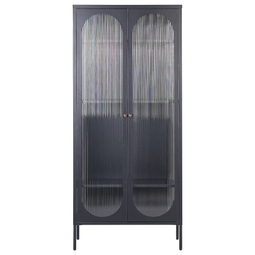 Beliani FOXTON - Display cabinet - Black - Steel