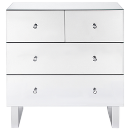 Beliani NESLE - Chest of drawers - Silver - Glass