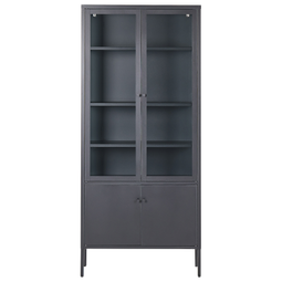 Beliani OXTED - Display cabinet - Black - Steel