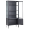 Beliani OXTED - Display cabinet - Black - Steel