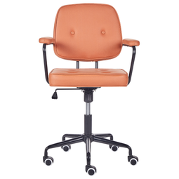 Beliani PAWNEE - Office chair - Orange - Faux leather