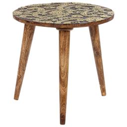 Beliani CHANPI - Coffee table set - Dark wood color - Mango wood