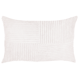 Beliani MILLET - Decorative cushion set of 2 - White - 47 x 27 cm - Corduroy