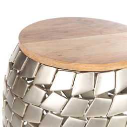 Beliani JABIRU - Side table - Light wood color - Mango wood