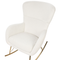 Beliani ANASET - Rocking chair - White/Gold - Bouclé