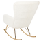 Beliani ANASET - Rocking chair - White/Gold - Bouclé