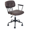 Beliani ALGERITA - Office chair - Dark brown - Faux leather