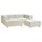 Beliani APRICA - Two-seater sofa with ottoman - Beige - Right side - Linen